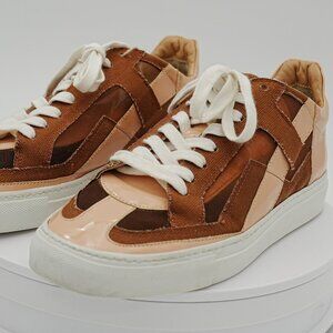 MM6 Maison Margiela Canvas Patent Leather Sneakers Women 39 Italy